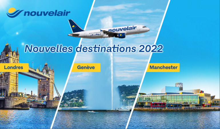 V fr Londres, Manchester et Genève les nouvelles destinations desservies par Nouvelair