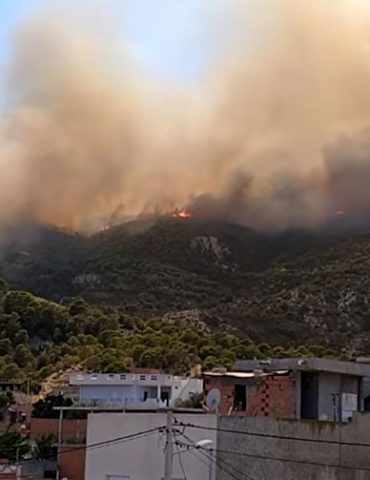 حريق مروحيات الجيش الوطني تتدخّل لإخماد حريق جبل برج السدرية