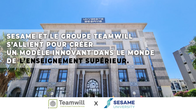 Teamwill x Sesame 1 L’université SESAME et le groupe TEAMWILL s’allient pour créer un modèle innovant dans le monde de l’enseignement supérieur