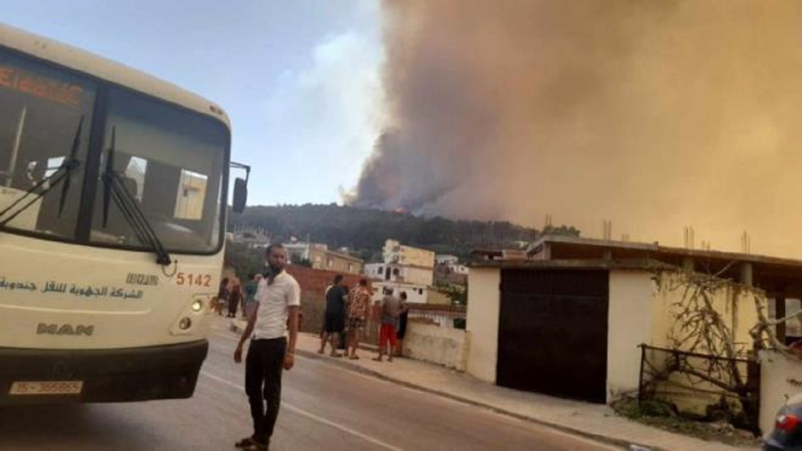 Sans titre 34 Incendie de Melloula : 9 bus mobilisés par la société de transport de Jendouba, pour évacuer les citoyens