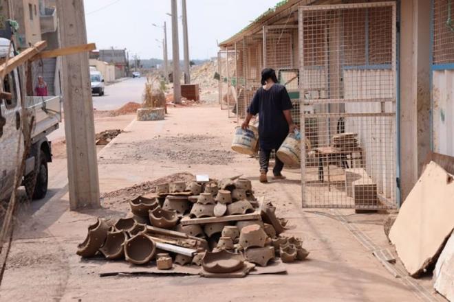 وفد من وزارة الشؤون الاجتماعية في زيارة إلى القرية الحرفية بحي هلال