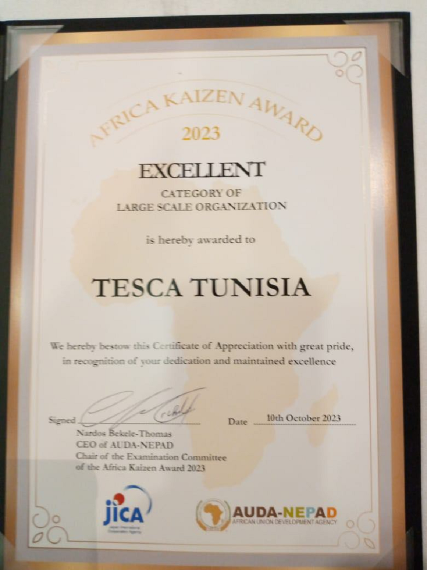 Sans titre 165 Deux entreprises tunisiennes remportent les premiers prix de " l’Africa Kaizen Awards 2023"