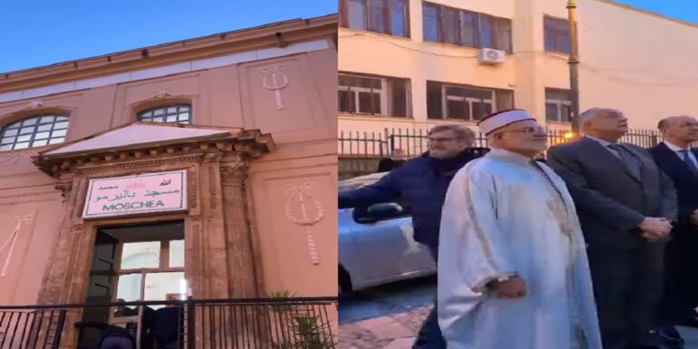 palermo رفع الأذان في جامع تونس بمدينة بالارمو الإيطالية بعد نحو 9 قرون