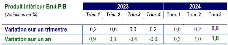 INS Tunisie : croissance de 1.8% au troisième trimestre et de 1% au cours des neuf premiers mois de 2024.