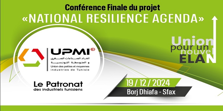 national resilience agenda La conférence finale du projet « national resilience agenda », le 19 décembre à Sfax