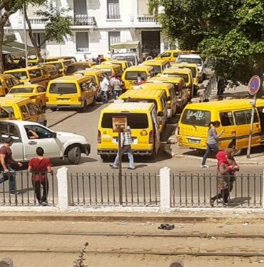 Taxis collectifs protestation