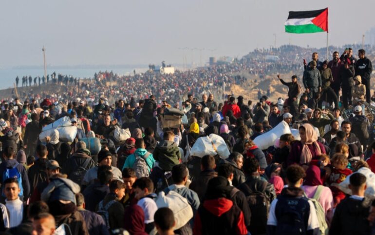 1742737761517 الكابينت الإسرائيلي يصادق على إنشاء إدارة لتهجير الفلسـ.طينـ.يين من غـ.زة