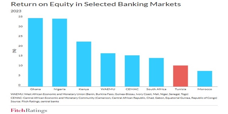 Capture decran 2025 03 06 122204 Fitch Ratings prévoit une chute du bénéfice net des dix plus grandes banques tunisiennes d’environ 170 MD en 2025