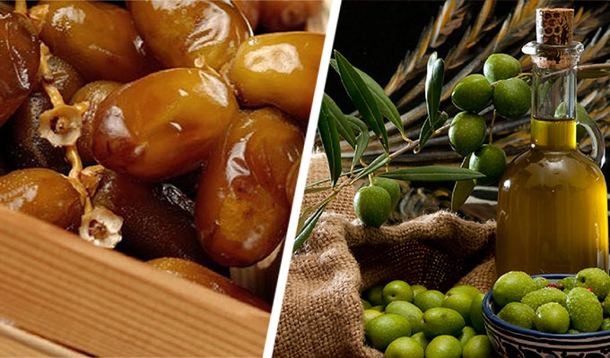 huile d'olive dattes