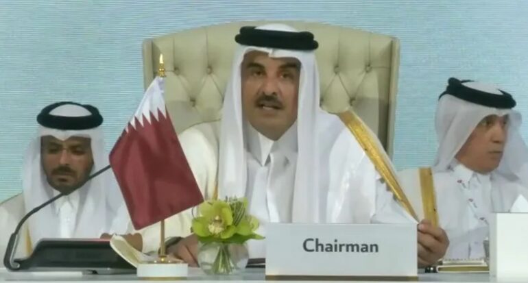 int أمير قطر: العدوان الإسـ.رائــ.يلي غادر وجبان والحرب على غــ.زة تحولت إلى إبادة