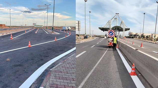 الطرقات شركة تونس للطرقات السيارة تواصل أشغال التشوير لضمان أعلى مستويات السلامة