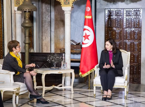 615429682 1305833904907771 4562013001385827935 n تطوير مجالات التعاون محور لقاء رئيسة الحكومة برئيسة البنك الأوروبي لإعادة الإعمار والتنمية