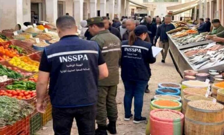insspa 15032026 02 780x470 1 حملات رقابية تسفر عن حجز 62 طنًا من مواد غذائية غير صالحة وغلق 19 محلًا