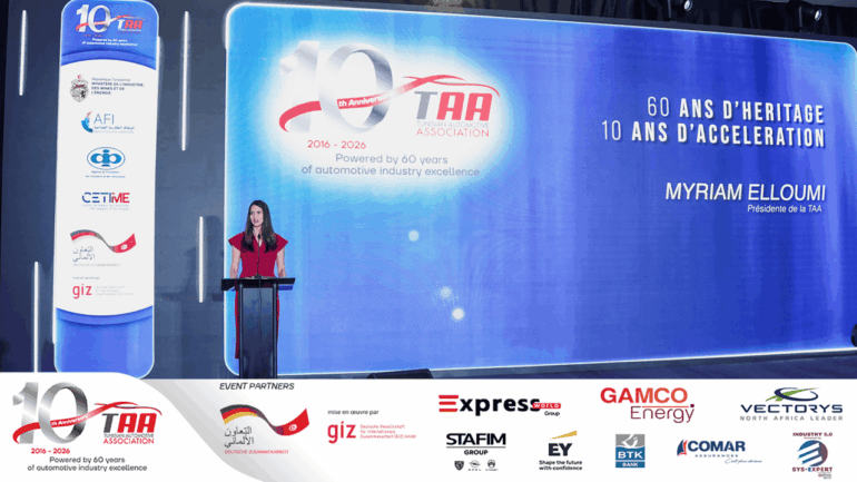 Photo Myriam Elloumi Pdte TAA 10 ans TAA 3 juin La Tunisian Automotive Association célèbre 60 ans d’héritage industriel et 10 ans d’accélération au service de la mobilité de demain