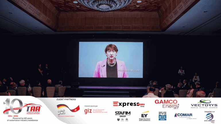 Photo message video Hildergard Muler VDA QMC La Tunisian Automotive Association célèbre 60 ans d’héritage industriel et 10 ans d’accélération au service de la mobilité de demain