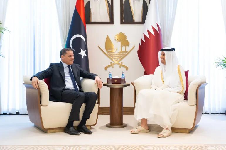قطر ليبيا محادثات قطرية ليبية في الدوحة