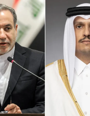 وزير قطر وإيران وزير الخارجية القطري يبحث مع عراقجي التصعيد بين واشنطن وطهران